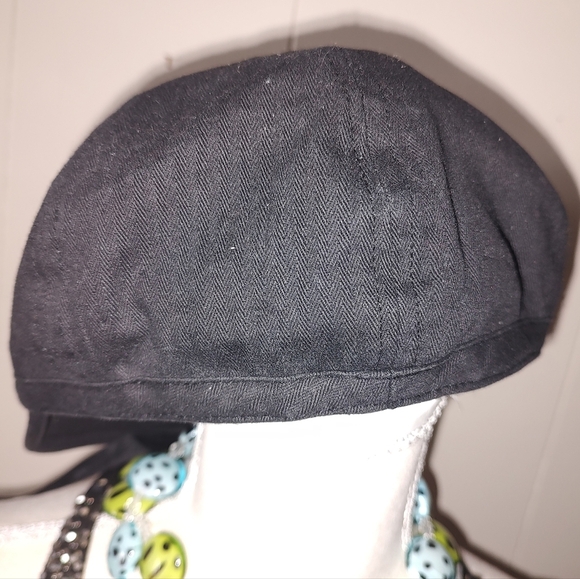 Harley Davidson Ladies Black Cotton Small Brimmed Hat with Embellished Eagle EUC - Picture 6 of 11